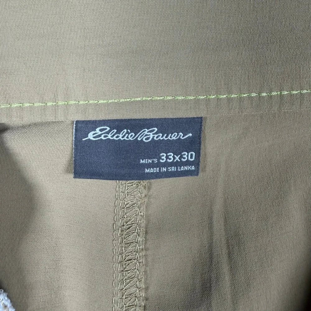Eddie Bauer Mens 33x30‎ Khaki Beige Adventure Travel Hiking Pants Outdoor